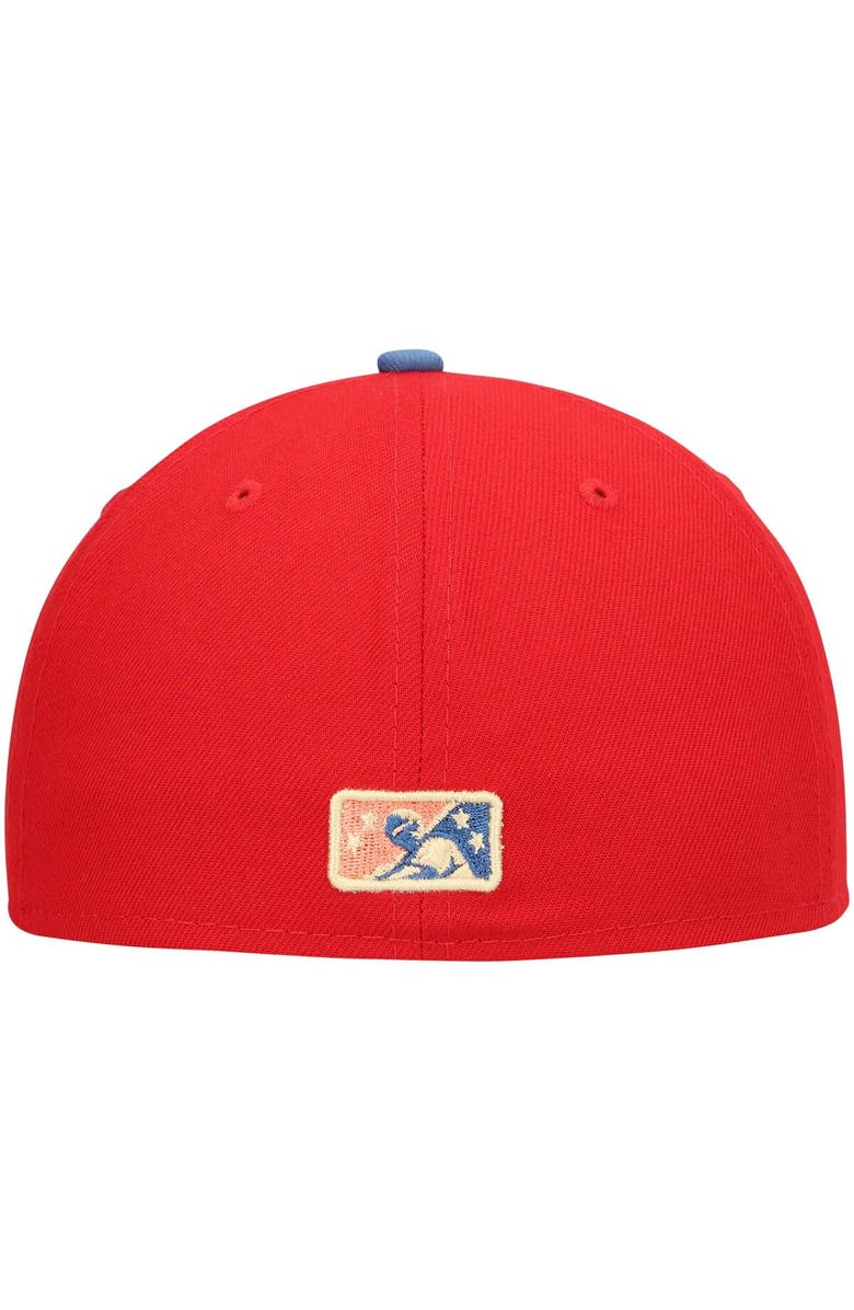 New Era Men's New Era Red Clearwater Threshers Road Authentic Collection 59FIFTY Fitted Hat, Alternate, color, 