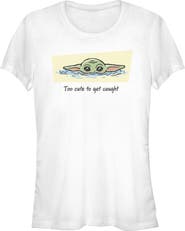 Star Wars: The Mandalorian and Grogu Junior's Too Cute To Get Caught Short Sleeve Graphic T-Shirt