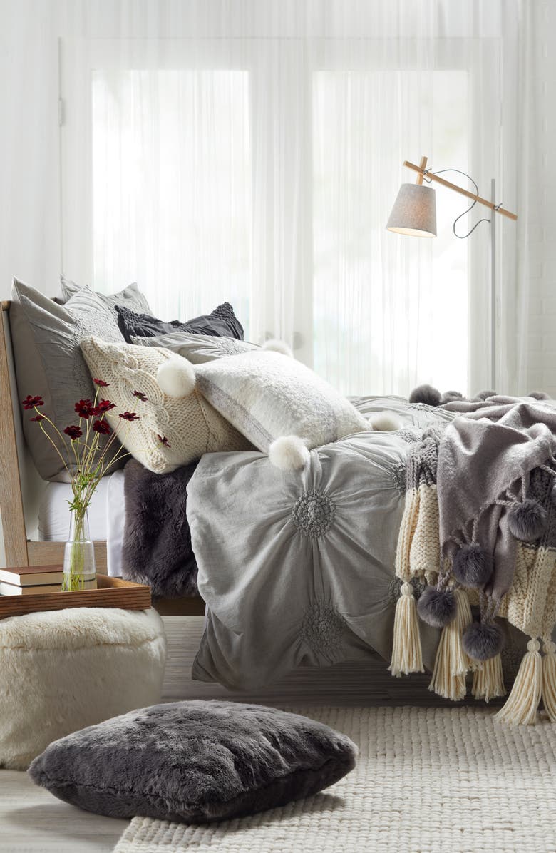 NORDSTROM AT HOME Faux Fur Throw, Alternate, color,