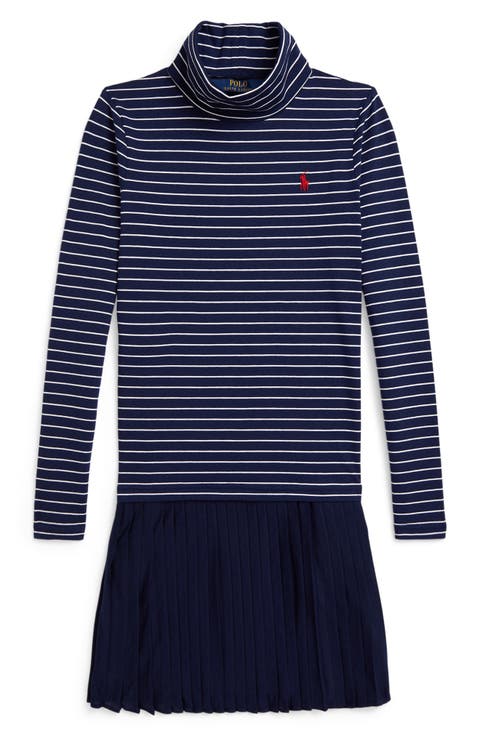 Kids' Stripe Turtleneck Dress (Big Kid)