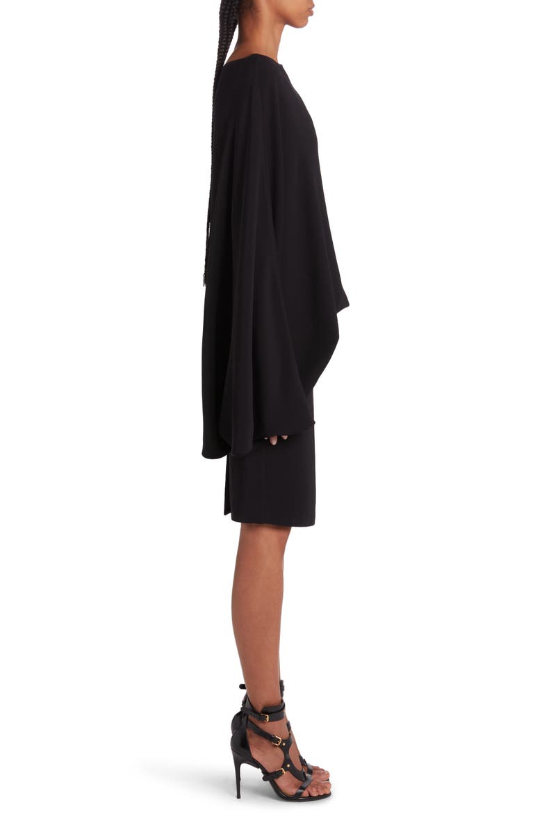 Asymmetric Stretch Cady Dress, Alternate, color, BLACK