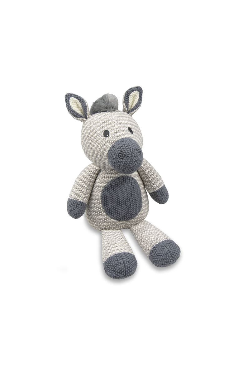 Whimsical Knit Toy - Zac Zebra, Main, color, White