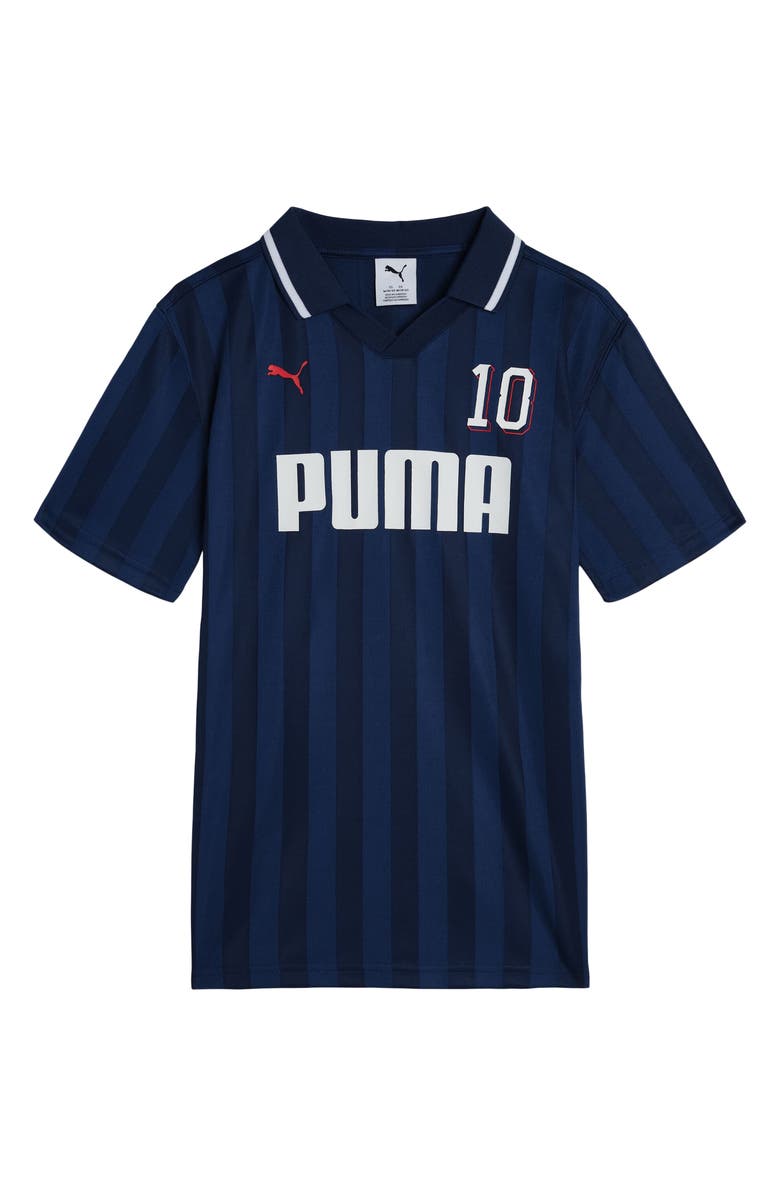 PUMA Kids' Showtime Polo, Main, color, Blue/ Black
