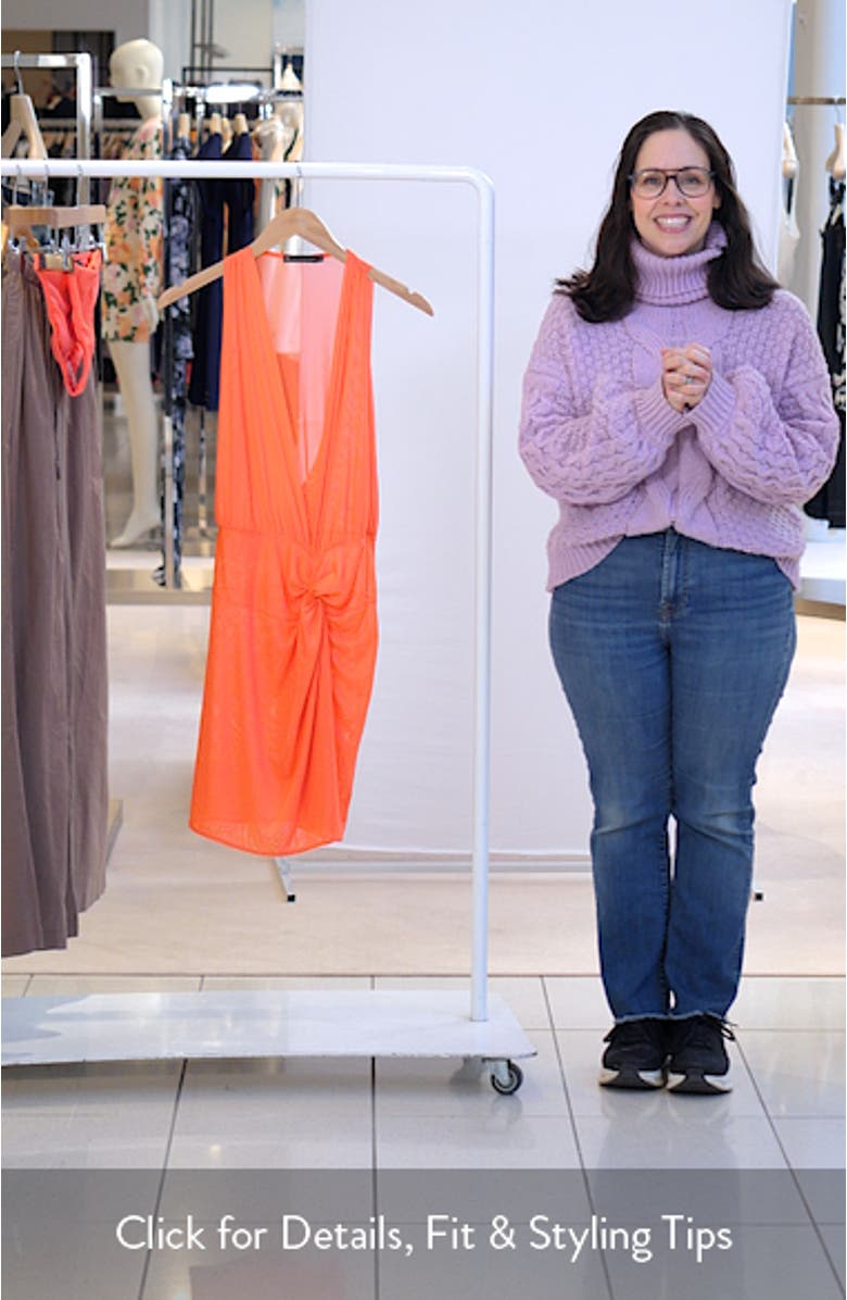 Karina Semisheer Stretch Mesh Cover-Up Minidress, sales video thumbnail