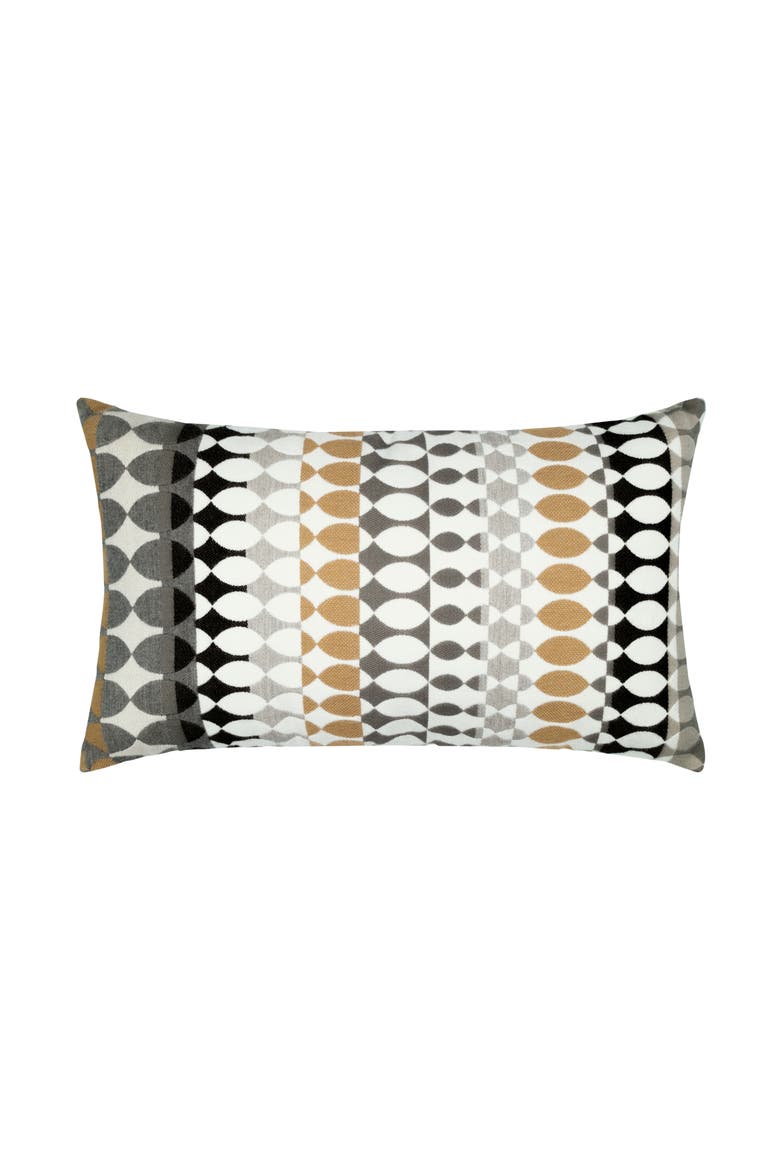 Modern Oval Indoor & Outdoor Woven Accent Pillow, Main, color, Dune