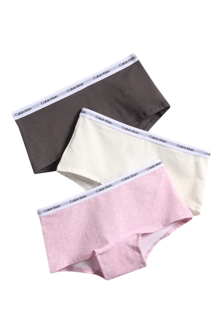 Kids' 3-Pack Stretch Cotton Boyshorts, Main, color, ORCHRT/ MGNT/ MSM