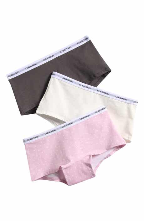 Kids' 3-Pack Stretch Cotton Boyshorts