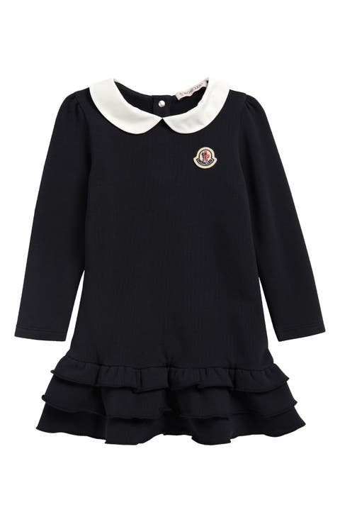 Kids' Long Sleeve Ruffle Hem Polo Dress (Baby & Toddler)