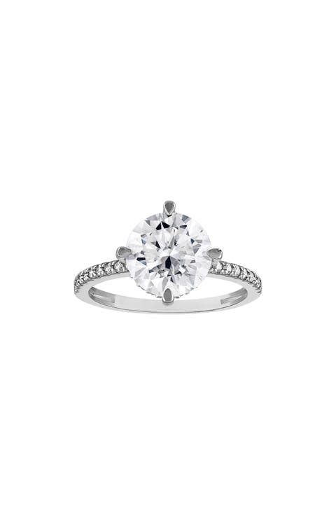 10K White Gold Lab Grown Moissanite Ring