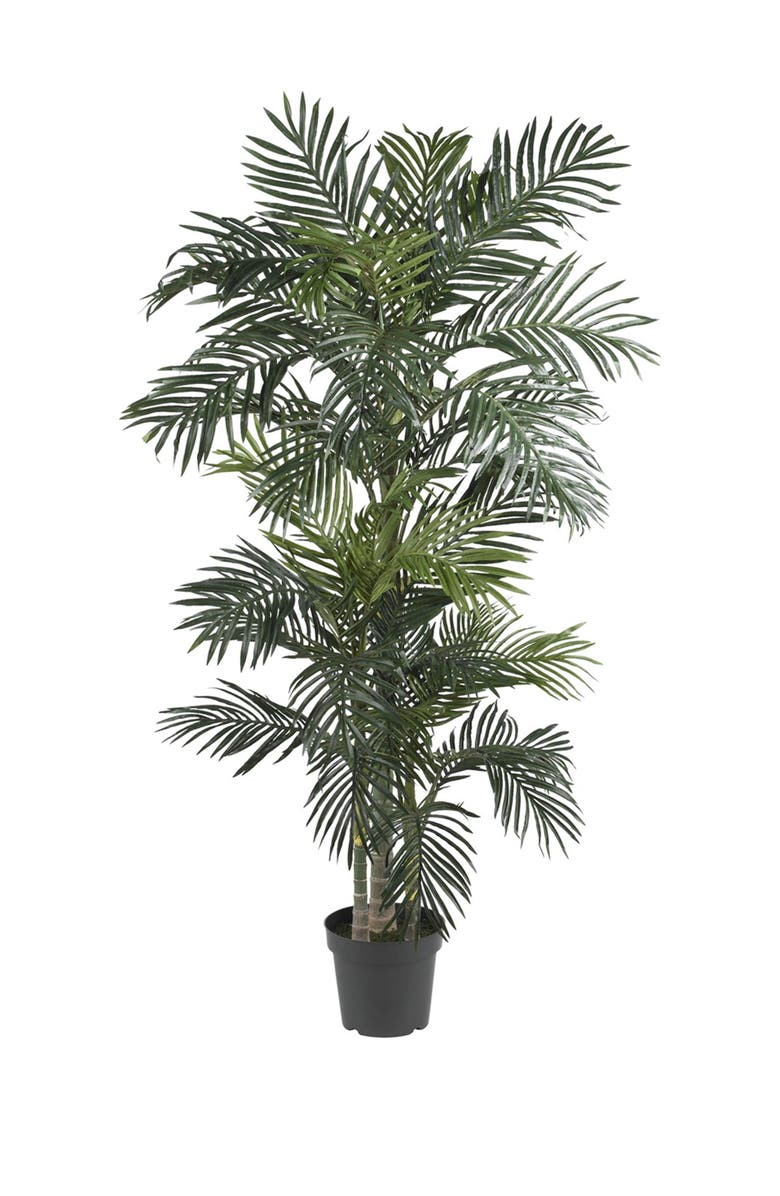 NEARLY NATURAL 6.5ft. Golden Cane Palm Silk Tree, Main, color,