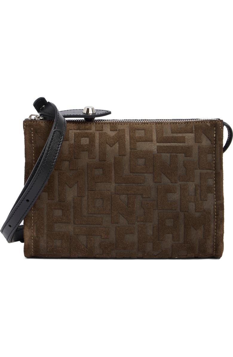 Longchamp La Voyageuse Leather Crossbody Bag, Main, color, Khaki