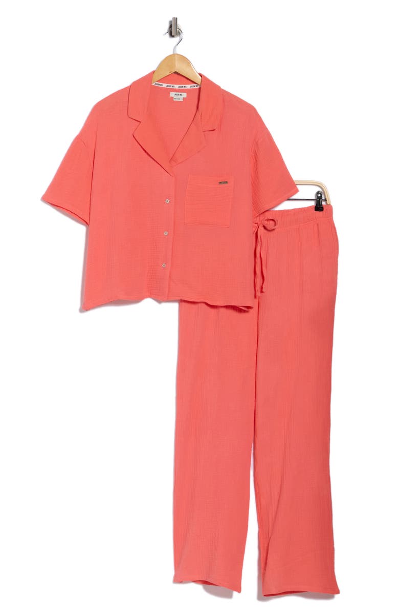 JASON WU Cotton Gauze Pajamas, Alternate, color, Coral