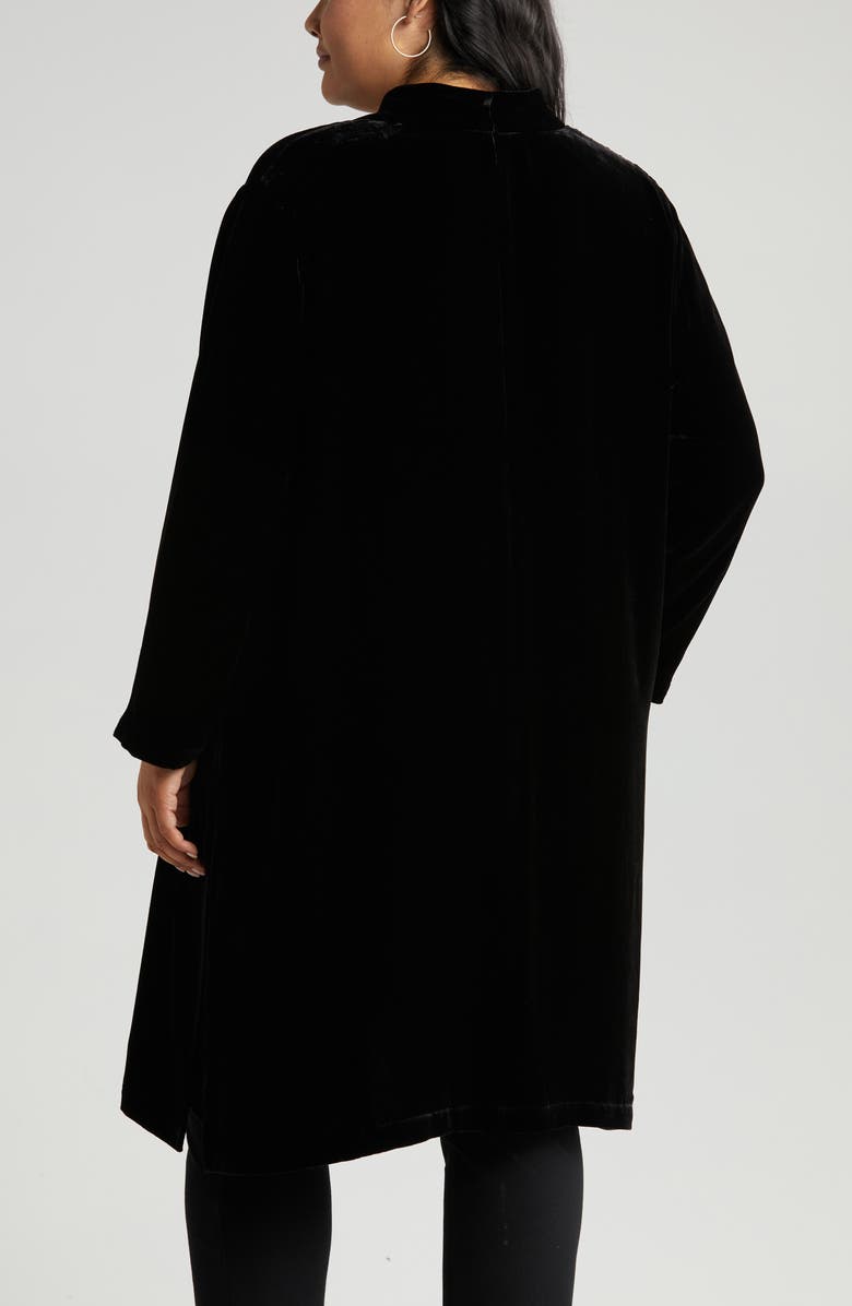 Eileen Fisher Shawl Collar Open Front Velvet Jacket, Alternate, color,