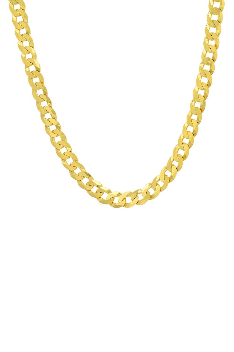 Men's Sterling Silver Thick Italian Miami Cuban Curb Chain Necklace, Main, color, GOLD