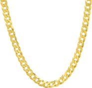 Queen Jewels Men's Sterling Silver Thick Italian Miami Cuban Curb Chain Necklace