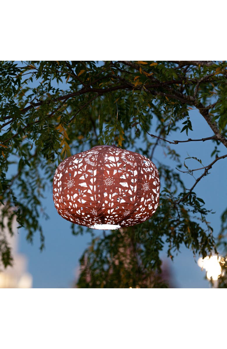 Allsop Home & Garden Soji Stella - Square Solar Lantern, Alternate, color, Clay