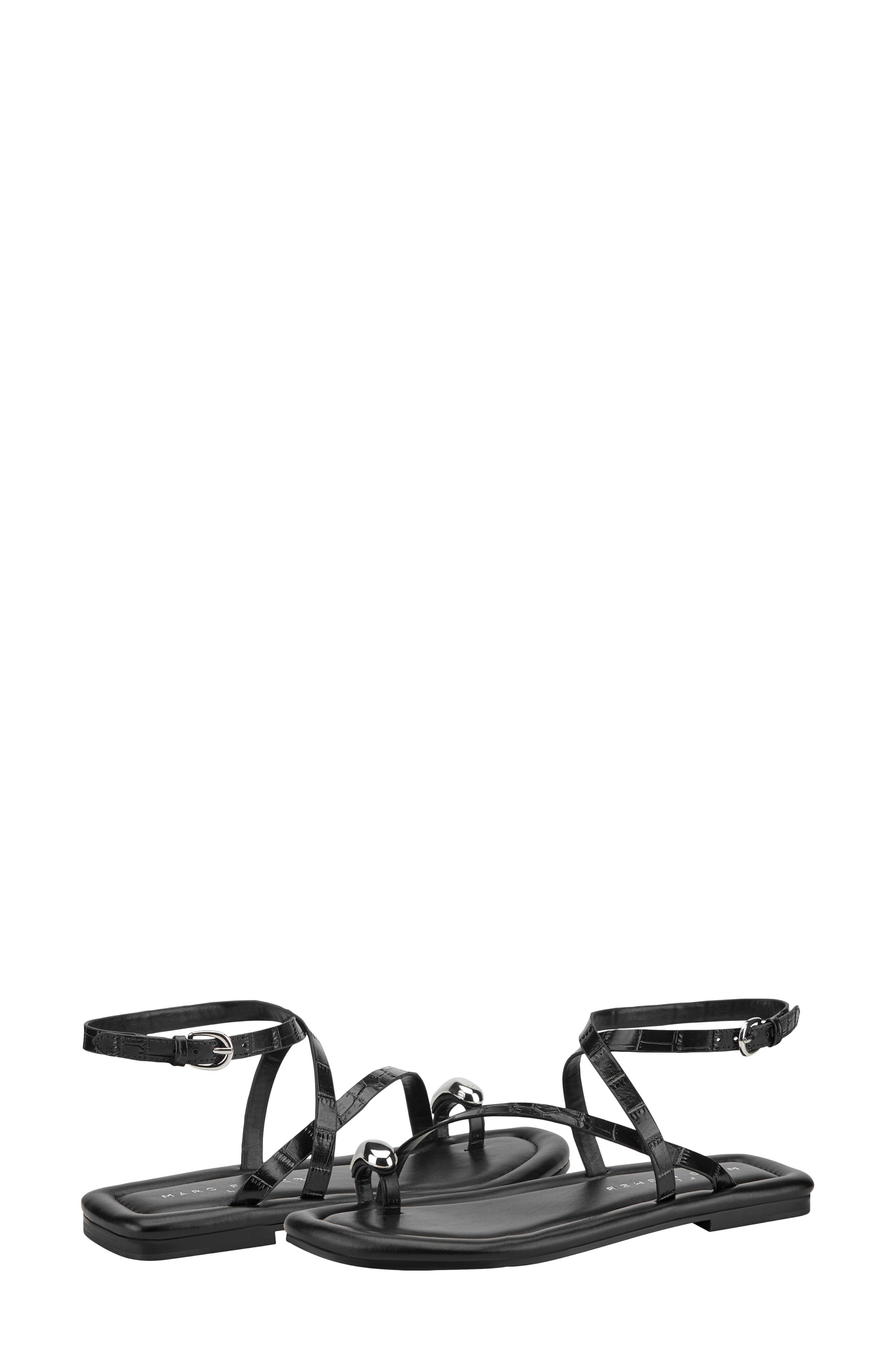 Marc Fisher LTD Gynnie Strappy Sandal, Alternate, color, Black