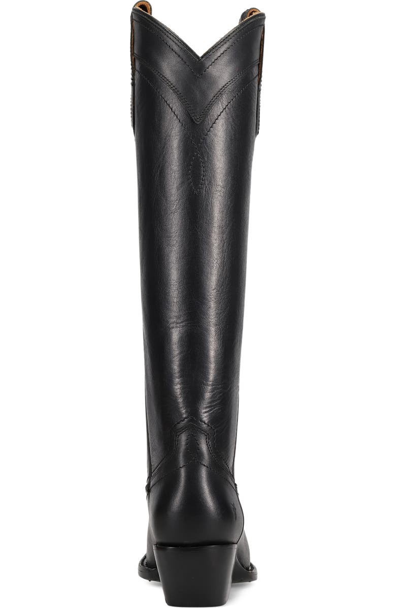 Frye Sacha Knee High Western Boot, Alternate, color, Black