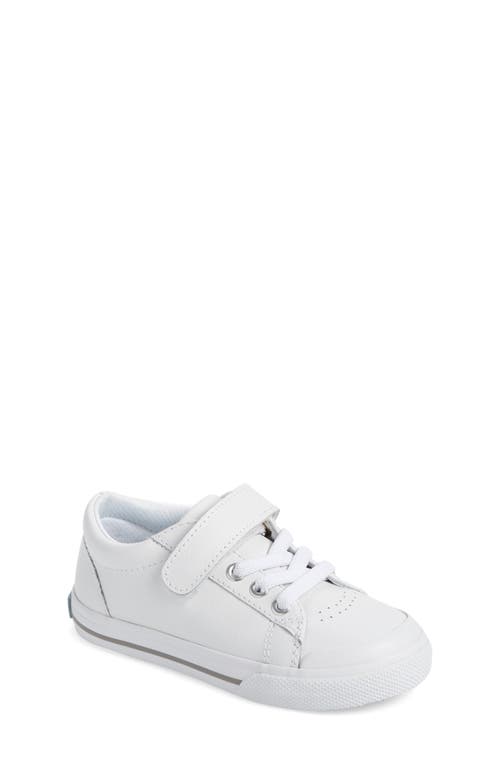 Footmates Reese Sneaker in White Leather 