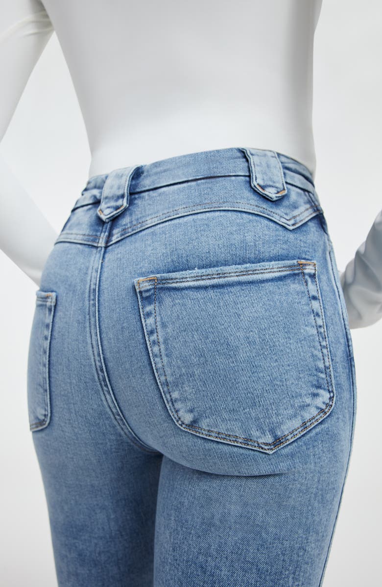 Good American Good Curve Bootcut Jeans, Alternate, color, 