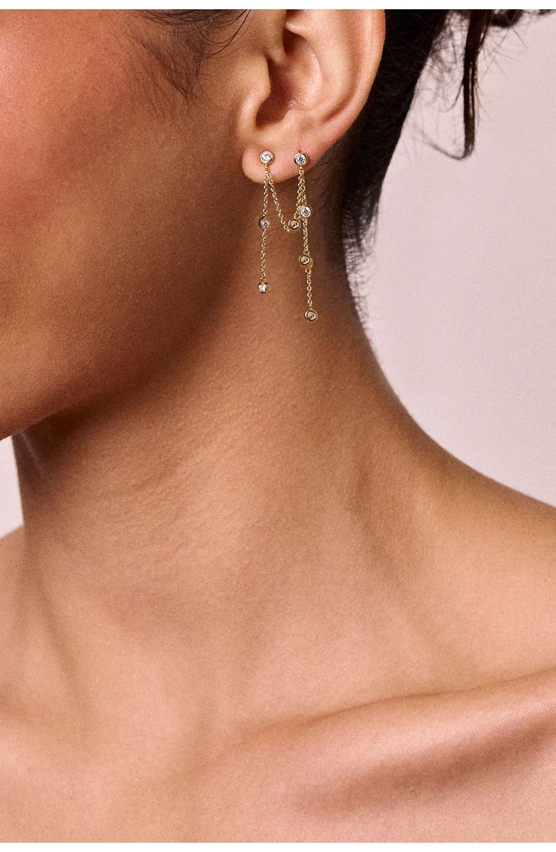 Electric Picks Dewy Double Earrings, Alternate, color, Gold