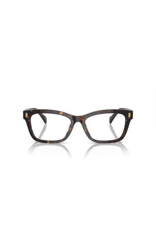 Ralph 52mm Rectangle Optical Glasses In Brown