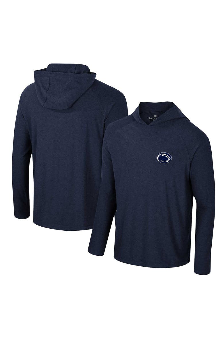 COLOSSEUM Men's Colosseum Navy Penn State Nittany Lions Cloud Jersey Raglan Long Sleeve Hoodie T-Shirt, Alternate, color, Navy
