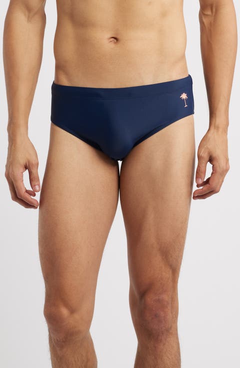 Solid Navy Swim Briefs