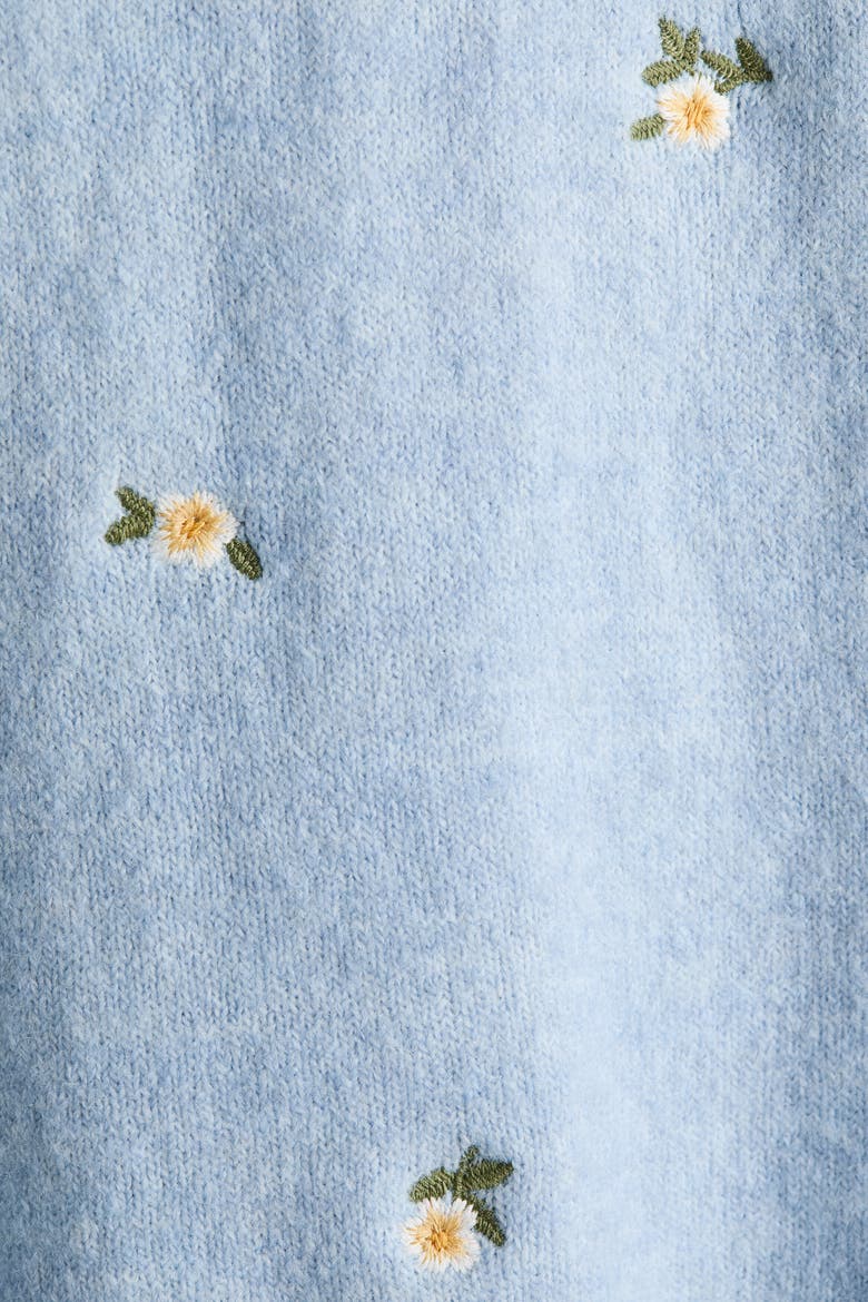 Knitted Jumper, Alternate, color, Light blue/floral