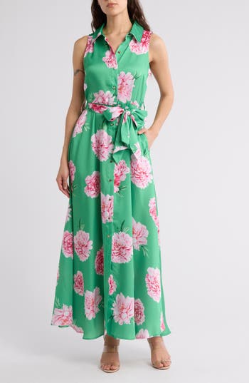 By Design Evangeline Maxi Dress In Spring Peony