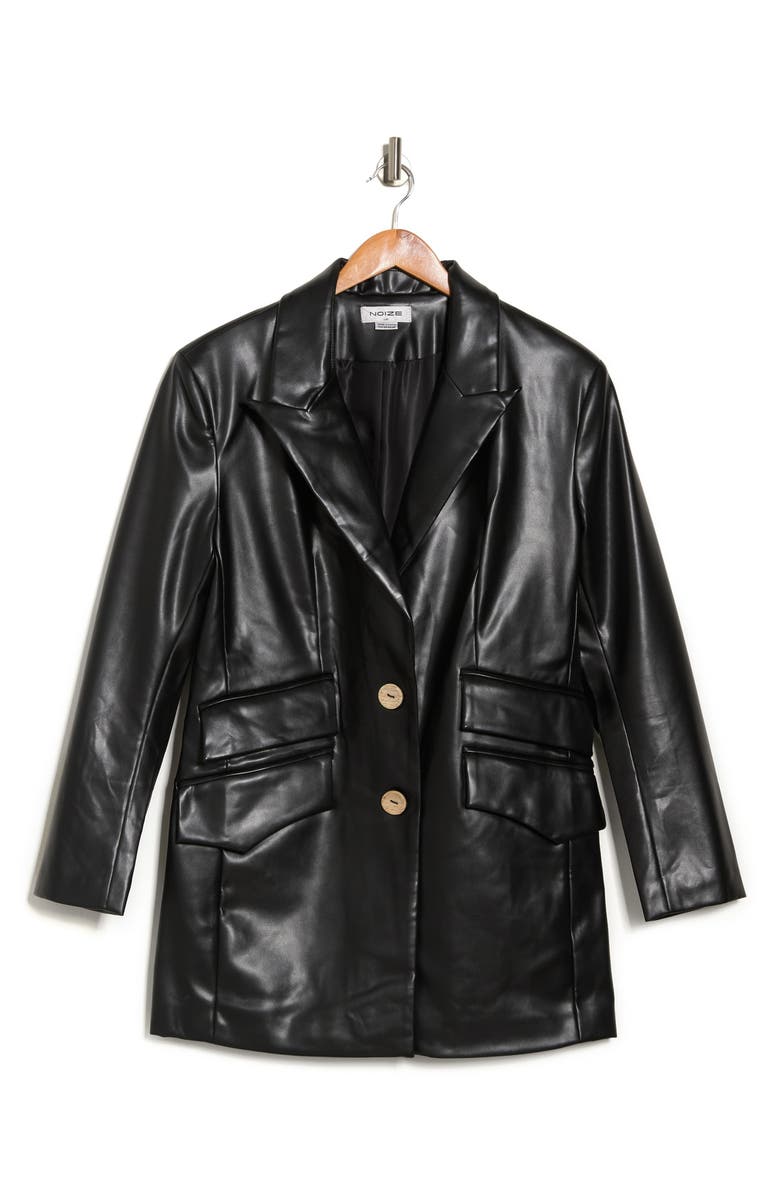 Noize Demi Faux Leather Blazer, Alternate, color, 