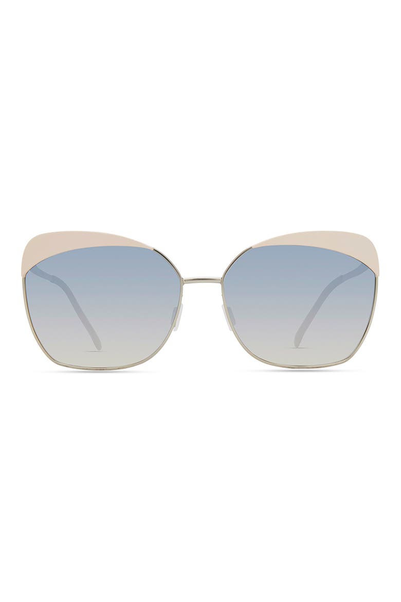 Azore 58mm Polarized Cat Eye Sunglasses, Main, color, IVORY