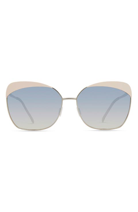 Azore 58mm Polarized Cat Eye Sunglasses