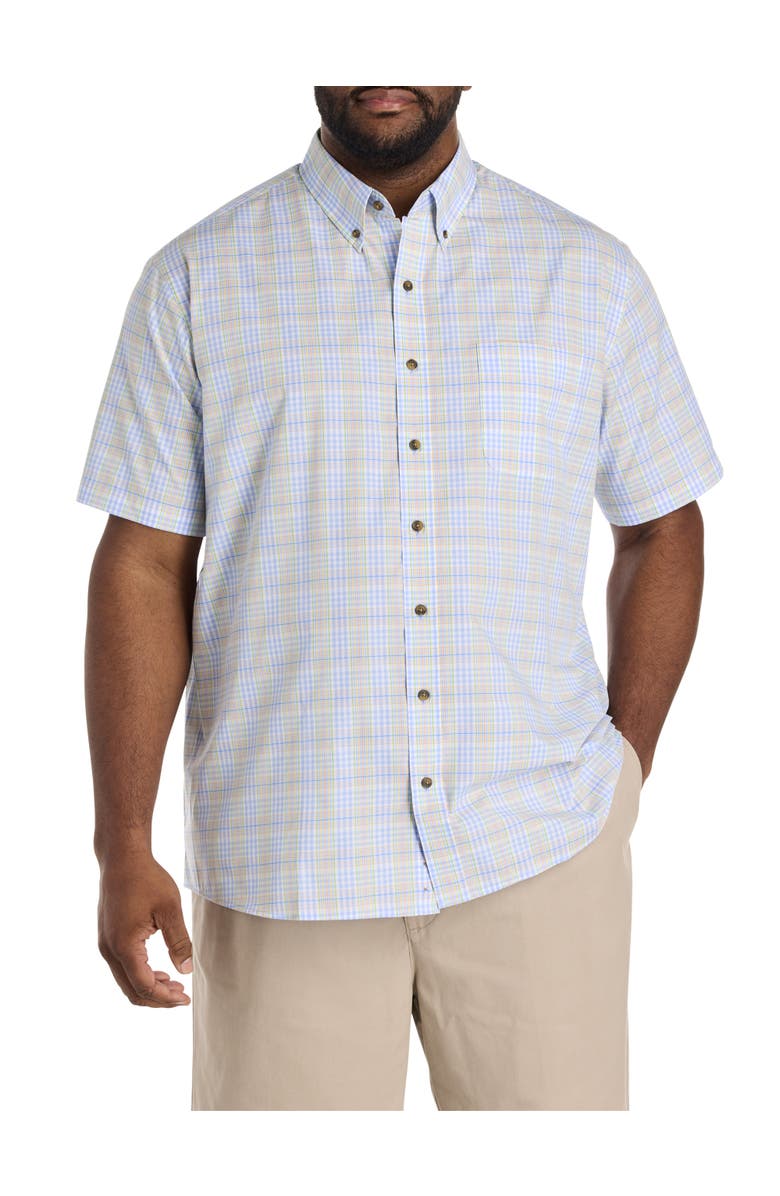 Harbor Bay by DXL Big & Tall Easy-Care Medium Plaid Sport Shirt V5, Main, color, Multi