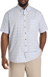 Harbor Bay by DXL Big & Tall Easy-Care Medium Plaid Sport Shirt V5
