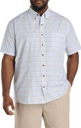 Harbor Bay by DXL Big & Tall Easy-Care Medium Plaid Sport Shirt V5
