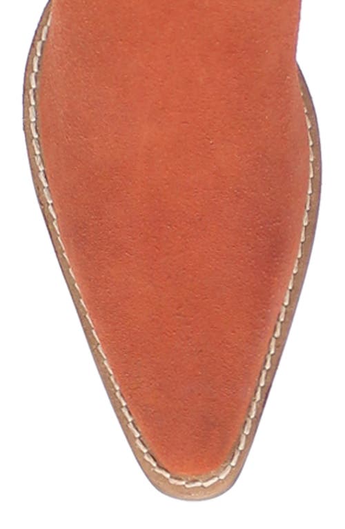 Dingo Wild Child Fringe Knee High Western Boot In Rust