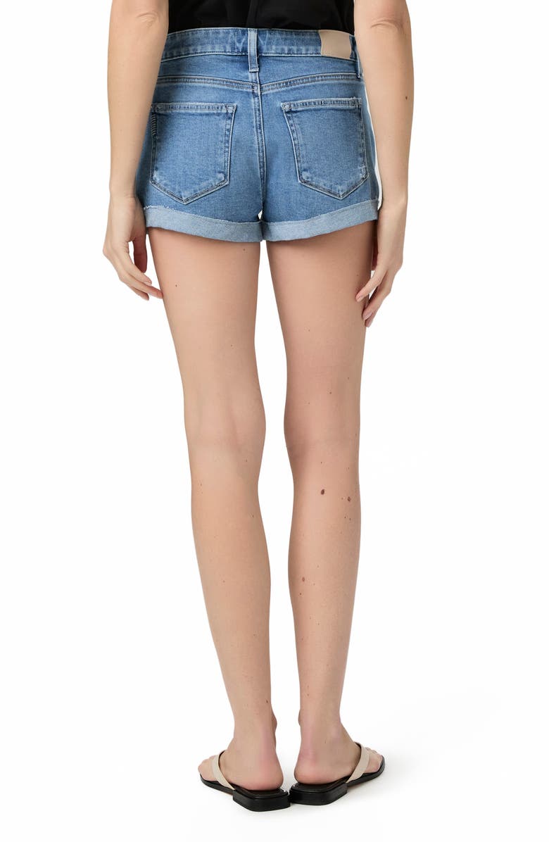 PAIGE JJ High Waist Cuffed Denim Shorts, Alternate, color, Unwritten
