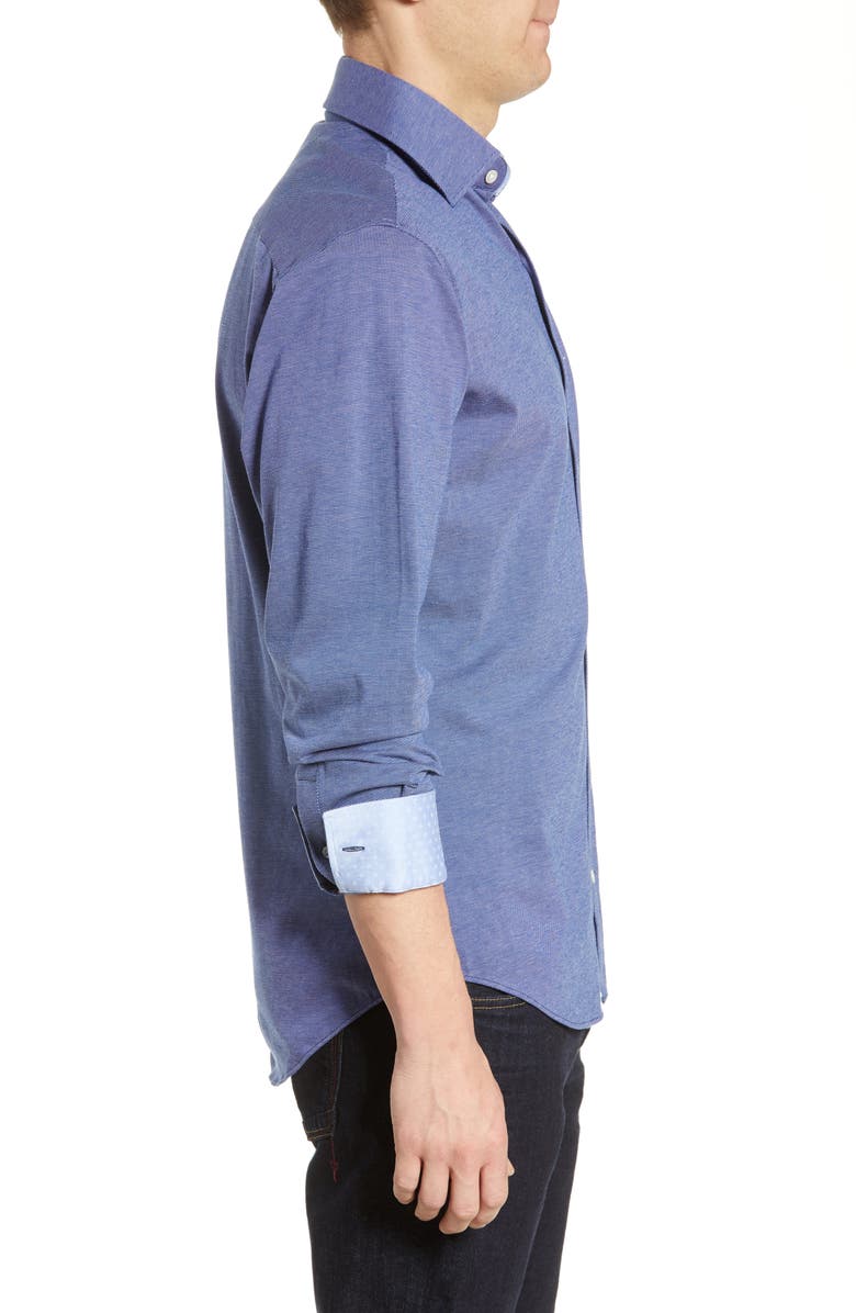 Robert Graham Lyells Tailored Fit Piqué Shirt, Alternate, color,