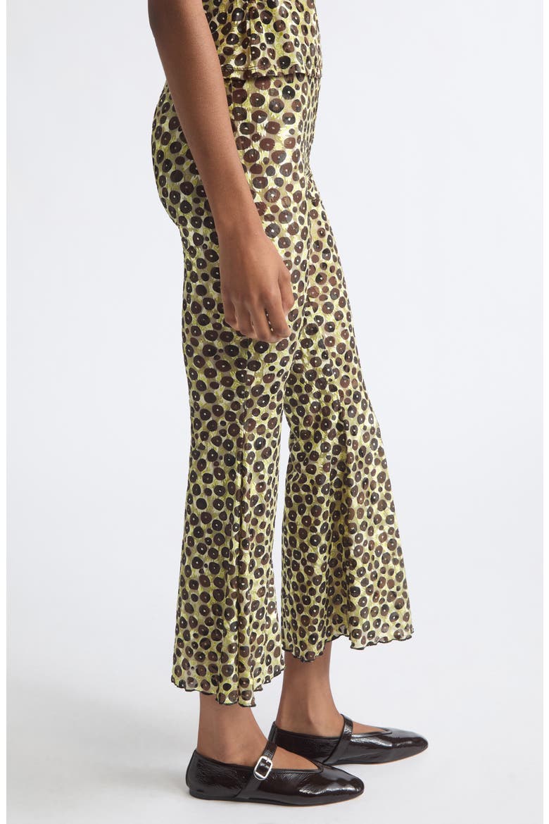Jeslynn Velvet Devoré Flared Pants, Alternate, color, BLACK MULTI