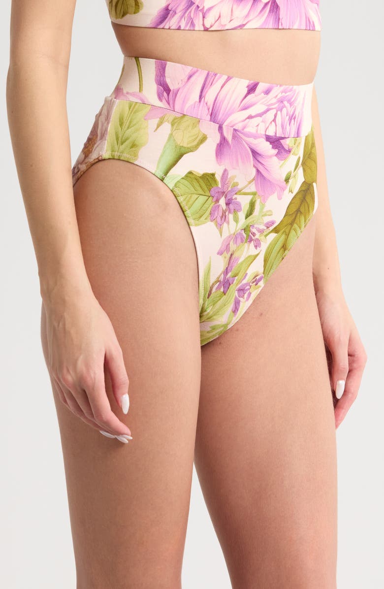 KILO BRAVA Spring Garden High Waist Lounge Briefs, Alternate, color, Spring Garden