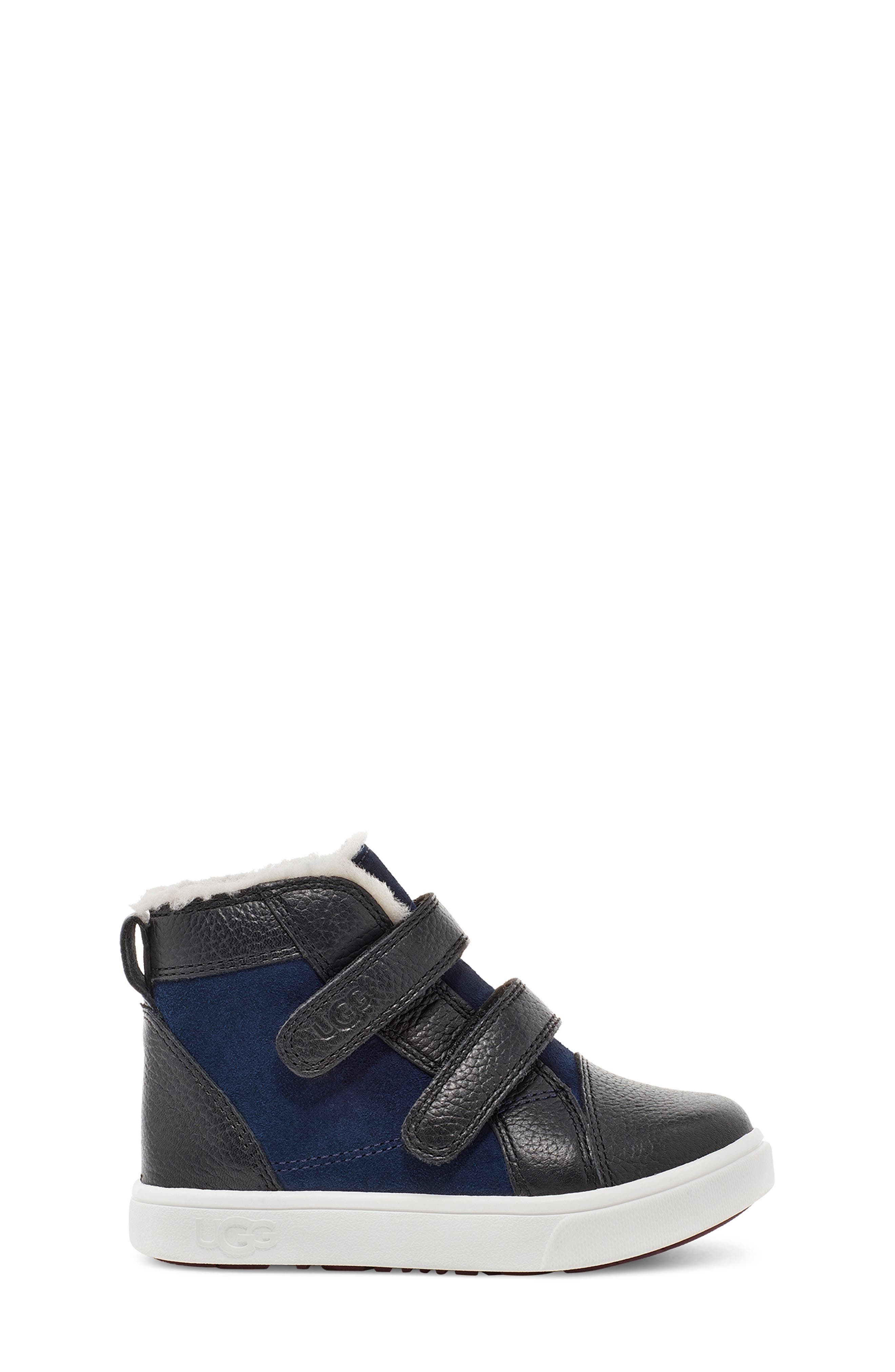 UGG<sup>®</sup> Rennon High Top Sneaker, Alternate, color, Black/ Navy