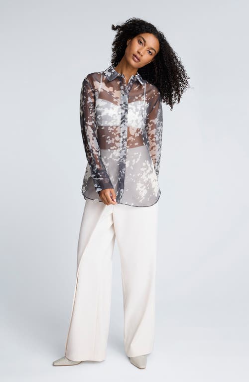 Kenneth Cole Asymmetric Wide Leg Pants In White