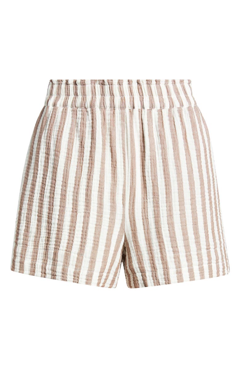 Rails Leighton Stripe Organic Cotton Gauze Shorts, Alternate, color, Milos Stripe