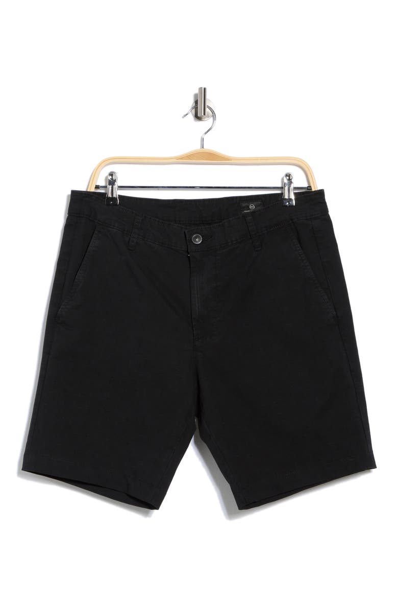 Lux Flat Front Chino Shorts, Alternate, color, SULFUR TRUE BLACK