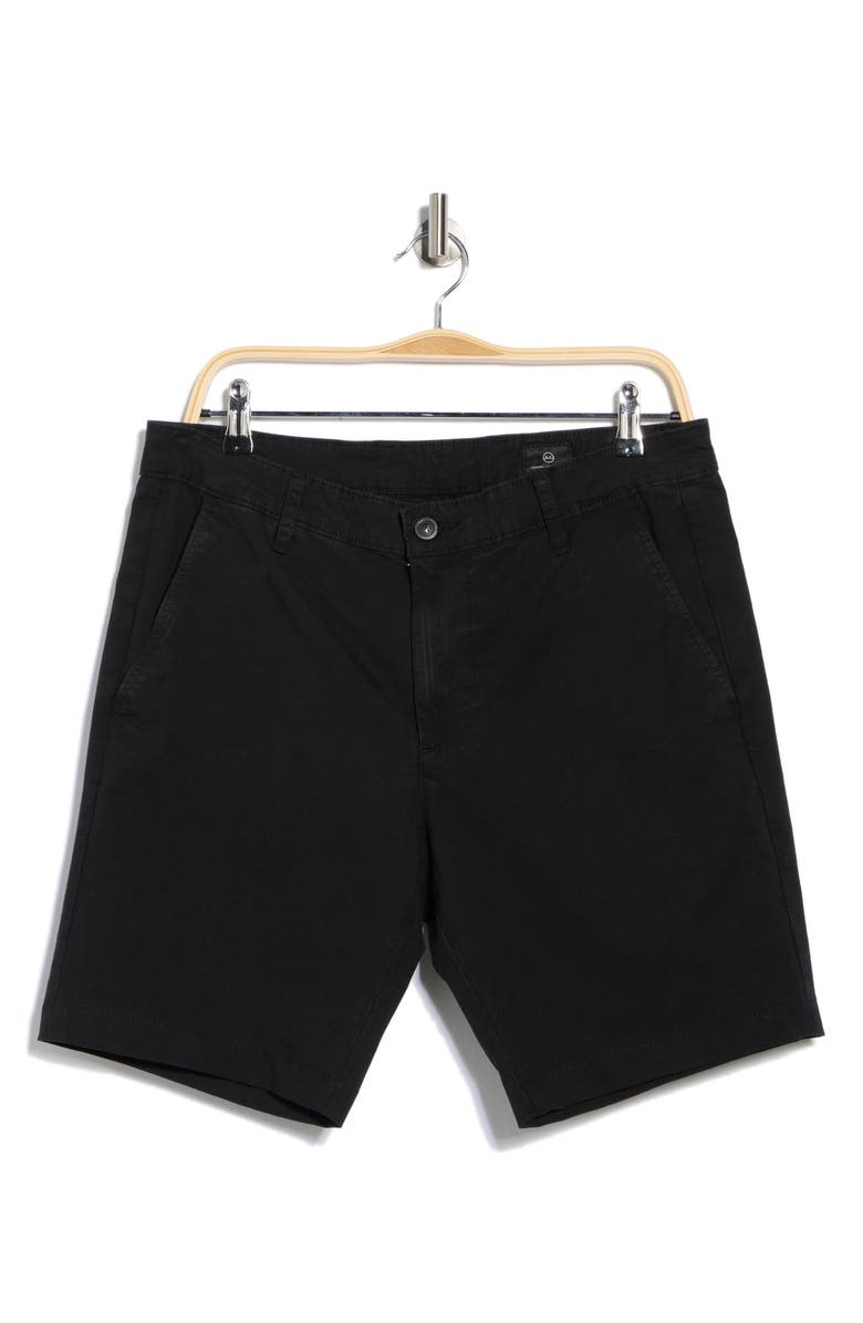 AG Lux Flat Front Chino Shorts, Alternate, color, Sulfur True Black