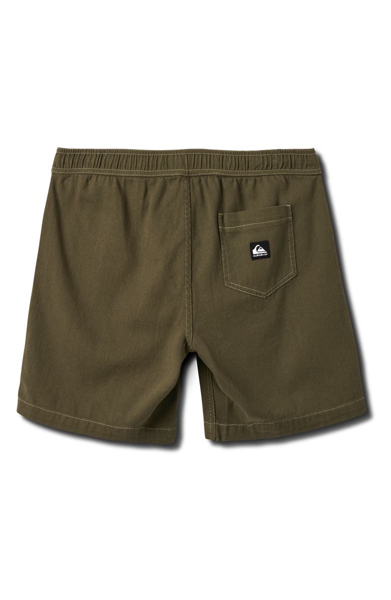 Quiksilver Taxer Stretch Drawstring Shorts, Alternate, color, Army