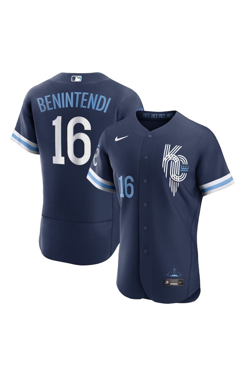 Nike Men's Nike Andrew Benintendi Navy Kansas City Royals 2022 City Connect Authentic Player Jersey, Main, color, 