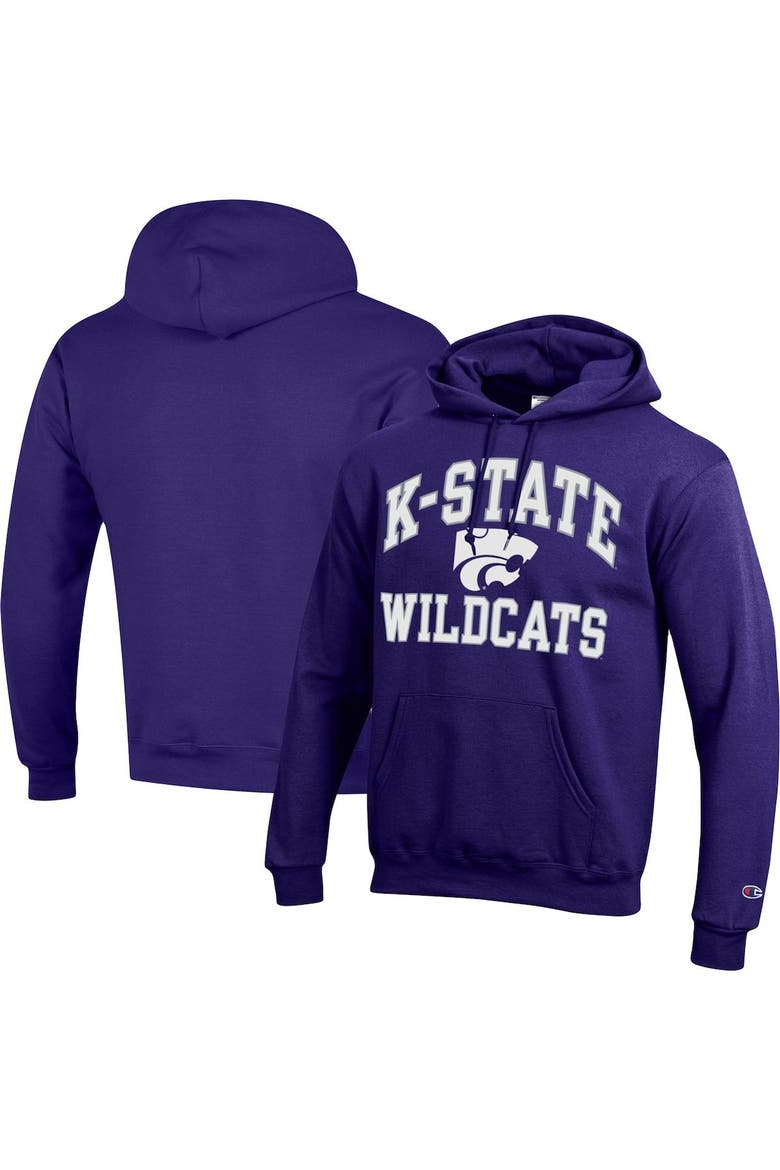 Men's Champion Purple Kansas State Wildcats High Motor Pullover Hoodie, Alternate, color, Purple