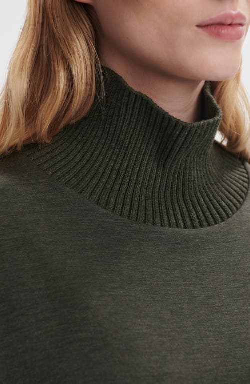 Varley Barker Turtleneck Sweatshirt In Green